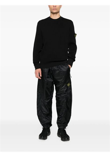 felpa 6100056 waffle fleece uomo nera STONE ISLAND | L1S15 6100056 S0044V0029